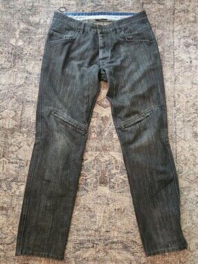 Dainese D1 Evo Motorcycle Riding Jeans - Black Denim Aramid - Size 34